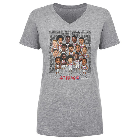 Detroit Pistons Women's V-Neck T-Shirt | 500 LEVEL