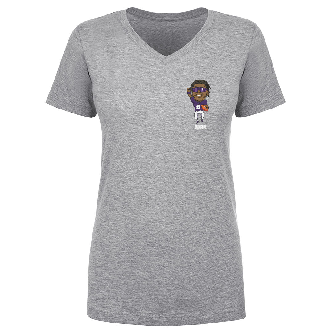 Lamar Jackson Women's V-Neck T-Shirt | 500 LEVEL