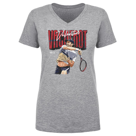 Valentin Vacherot Women's V-Neck T-Shirt | 500 LEVEL