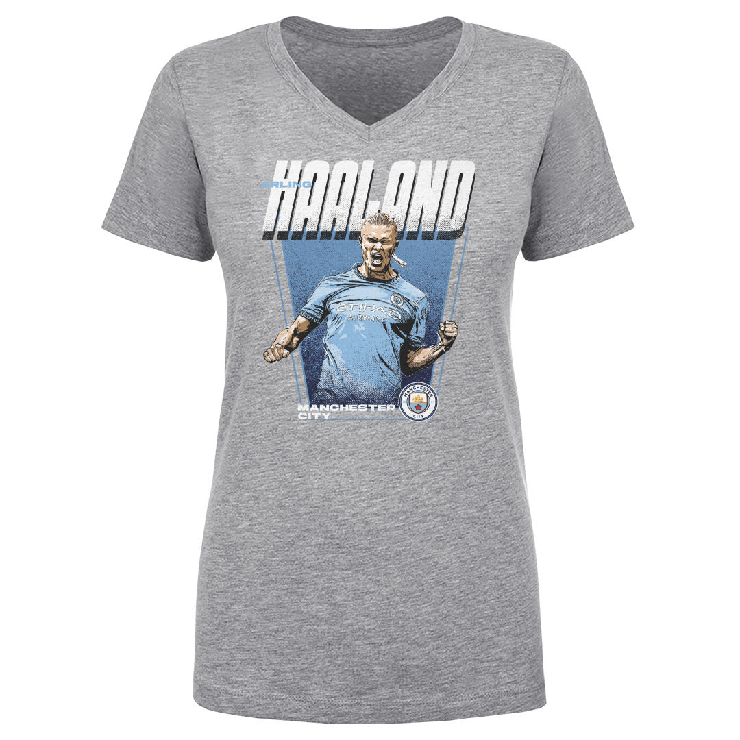 Erling Haaland Women's V-Neck T-Shirt | 500 LEVEL