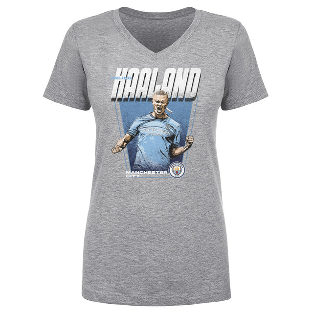 Erling Haaland Women's V-Neck T-Shirt | 500 LEVEL