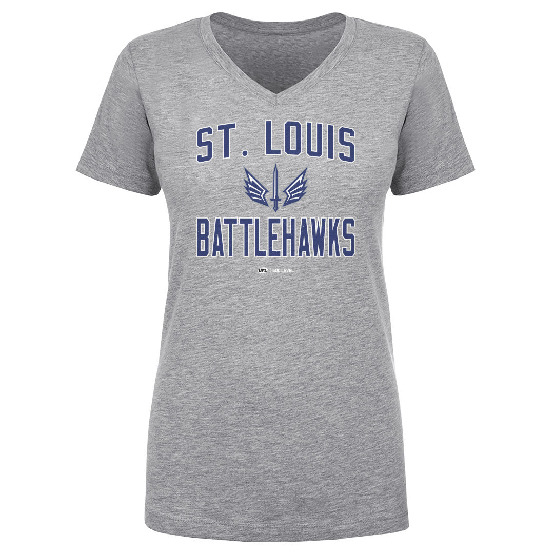 St. Louis Battlehawks Women's V-Neck T-Shirt | 500 LEVEL