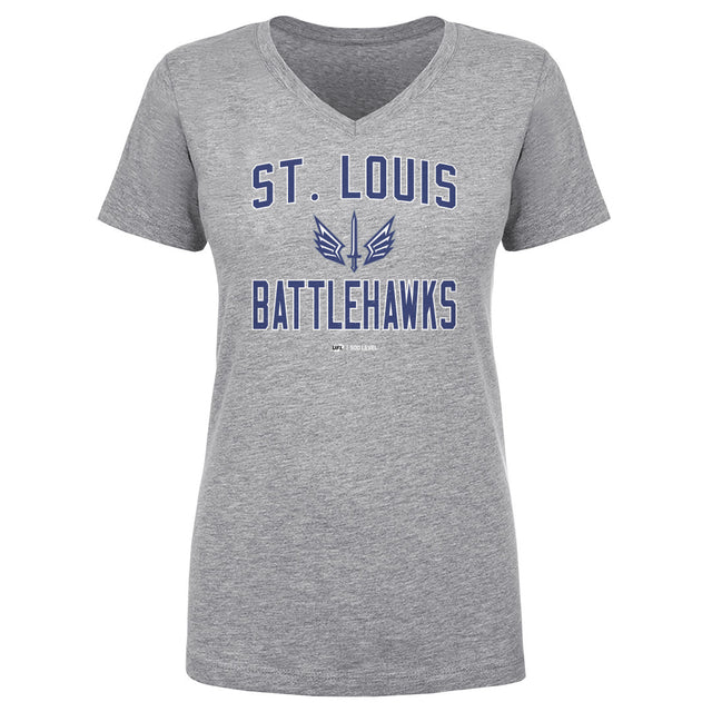 St. Louis Battlehawks Women's V-Neck T-Shirt | 500 LEVEL