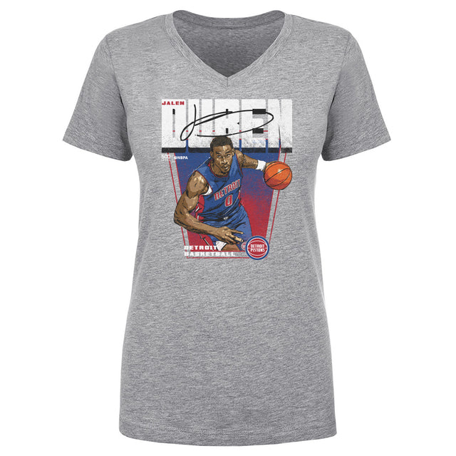 Jalen Duren Women's V-Neck T-Shirt | 500 LEVEL