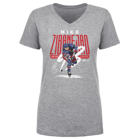 Mika Zibanejad Women's V-Neck T-Shirt | 500 LEVEL