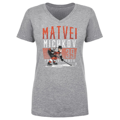 Matvei Michkov Women's V-Neck T-Shirt | 500 LEVEL