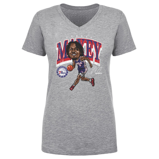 Tyrese Maxey Women's V-Neck T-Shirt | 500 LEVEL