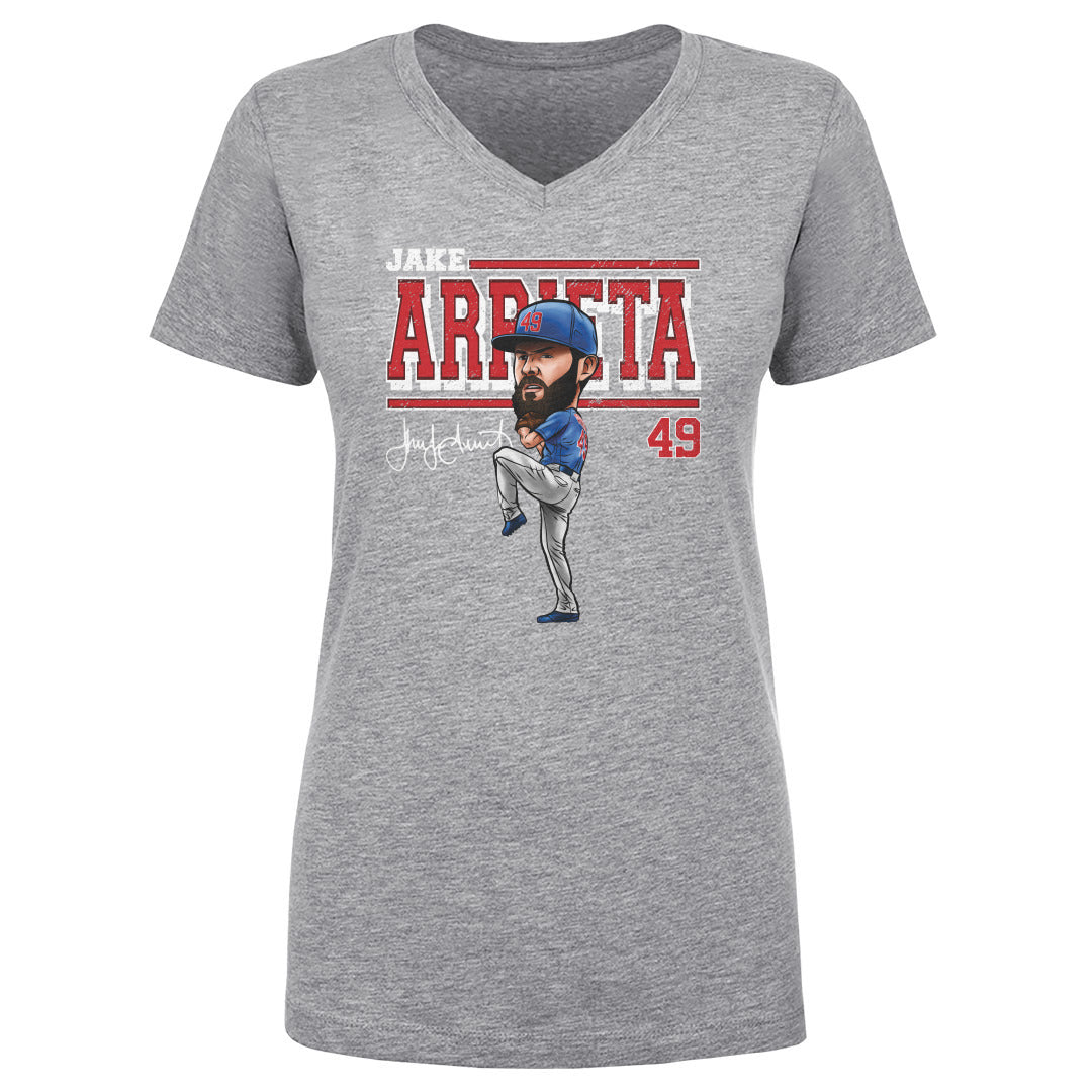 Jake Arrieta Women's V-Neck T-Shirt | 500 LEVEL