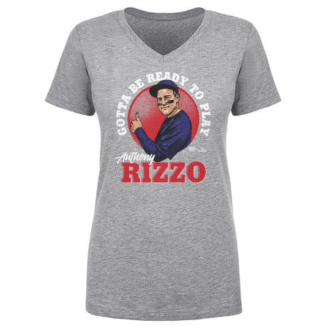 Anthony Rizzo Women's V-Neck T-Shirt | 500 LEVEL