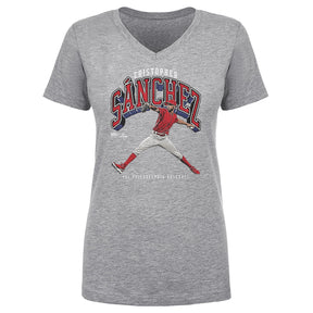 Cristopher Sanchez Women's V-Neck T-Shirt | 500 LEVEL