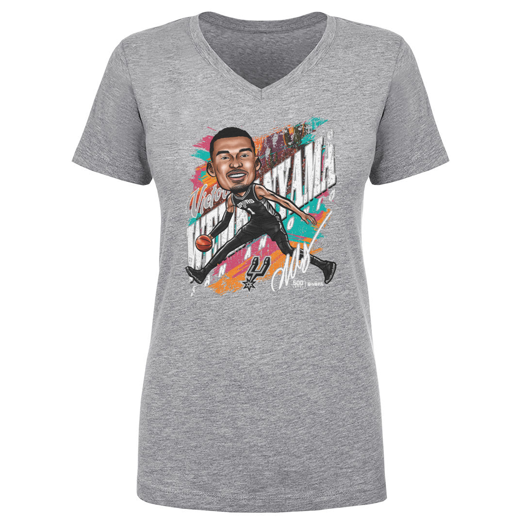 Victor Wembanyama Women's V-Neck T-Shirt | 500 LEVEL