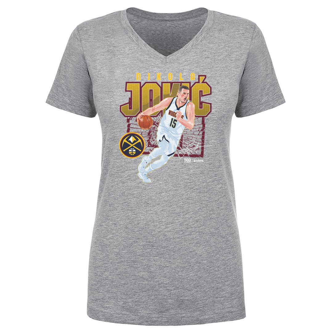 Nikola Jokic Women's V-Neck T-Shirt | 500 LEVEL