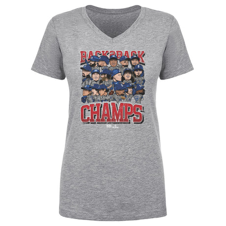 Los Angeles D Baseball Women's V-Neck T-Shirt | 500 LEVEL