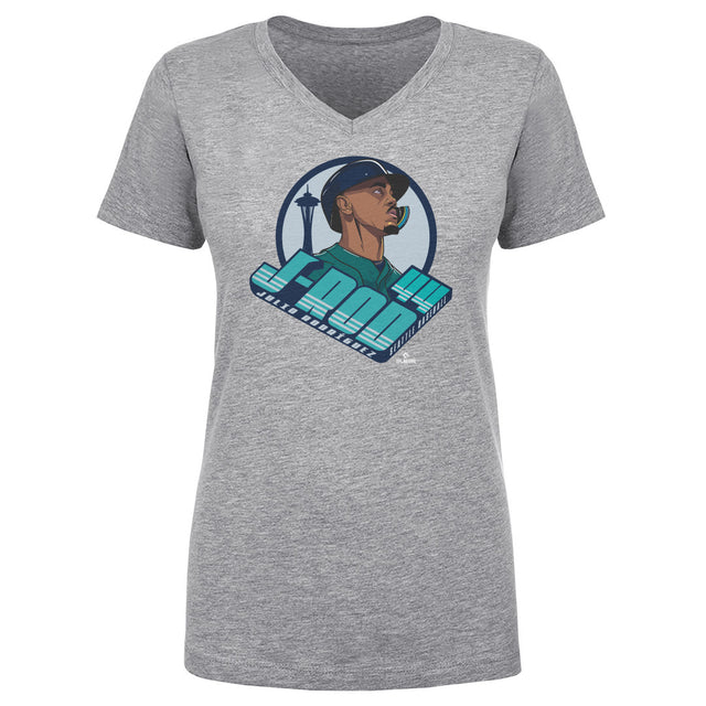 Julio Rodriguez Women's V-Neck T-Shirt | 500 LEVEL