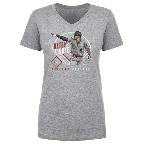 Ketel Marte Women's V-Neck T-Shirt | 500 LEVEL