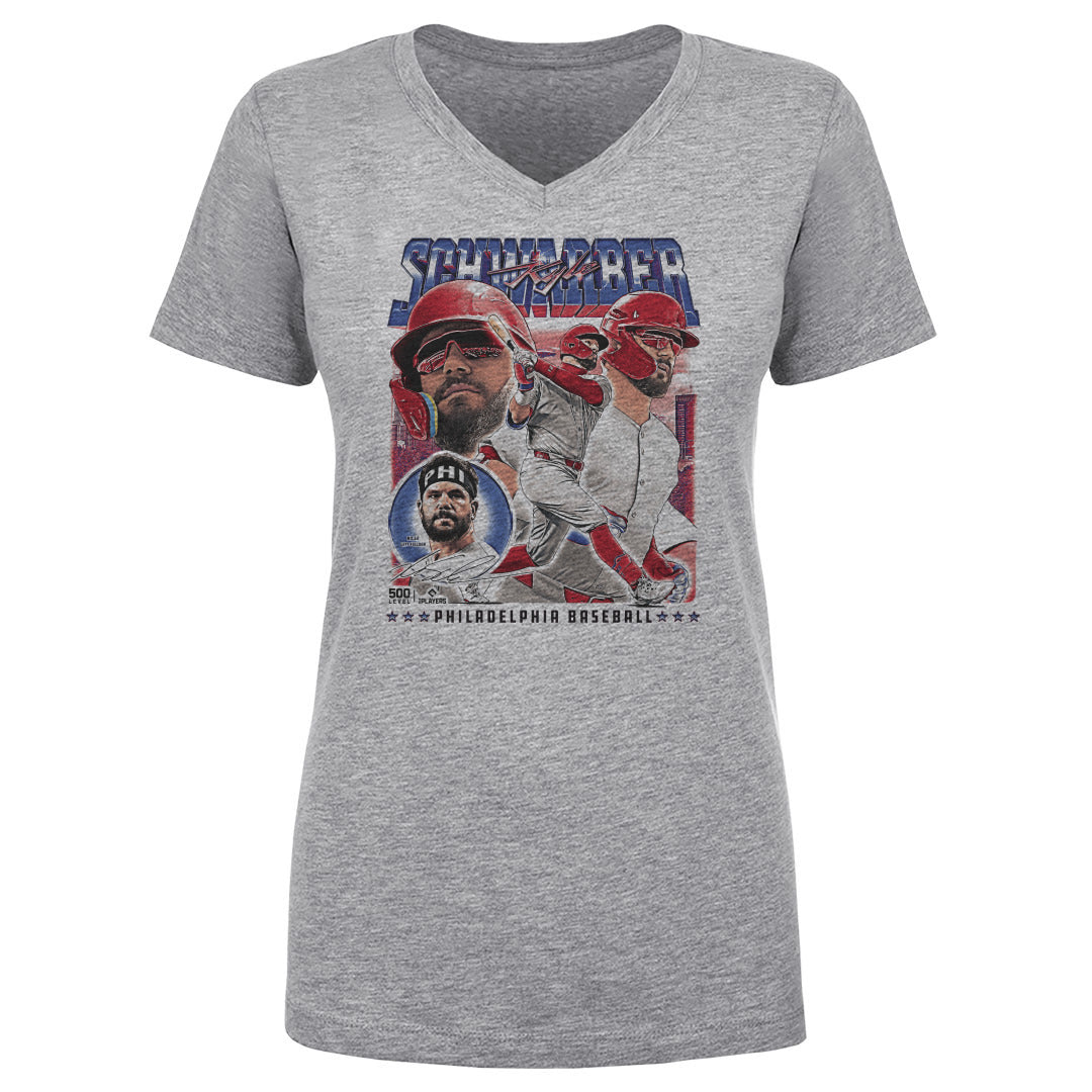 Kyle Schwarber Women's V-Neck T-Shirt | 500 LEVEL
