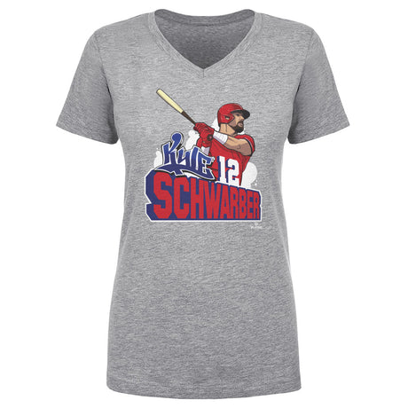 Kyle Schwarber Women's V-Neck T-Shirt | 500 LEVEL