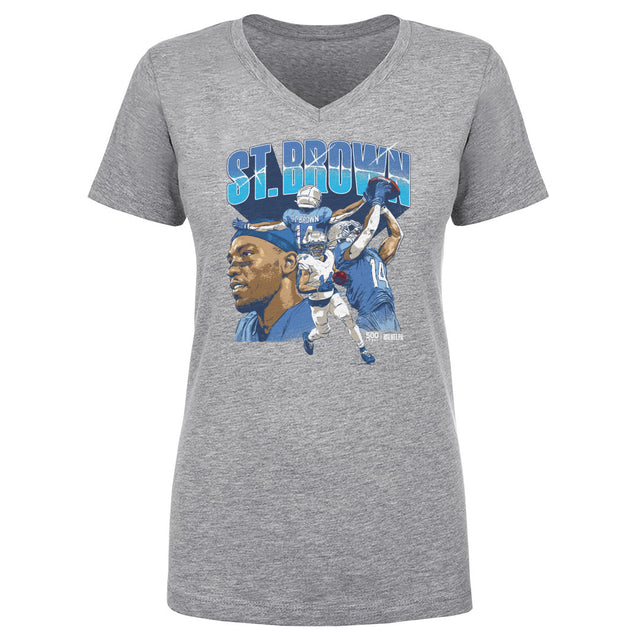 Amon-Ra St. Brown Women's V-Neck T-Shirt | 500 LEVEL