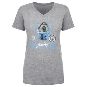 Erling Haaland Women's V-Neck T-Shirt | 500 LEVEL