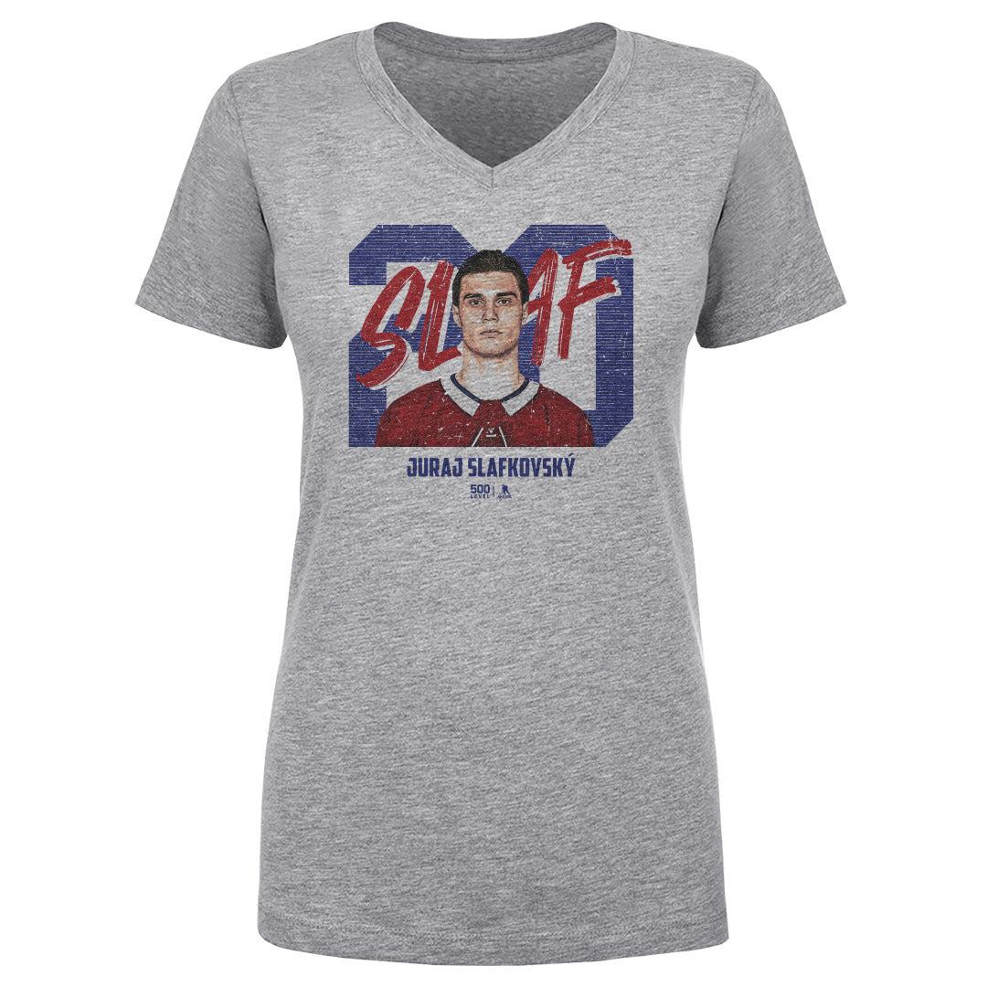 Juraj Slafkovsky Women's V-Neck T-Shirt | 500 LEVEL