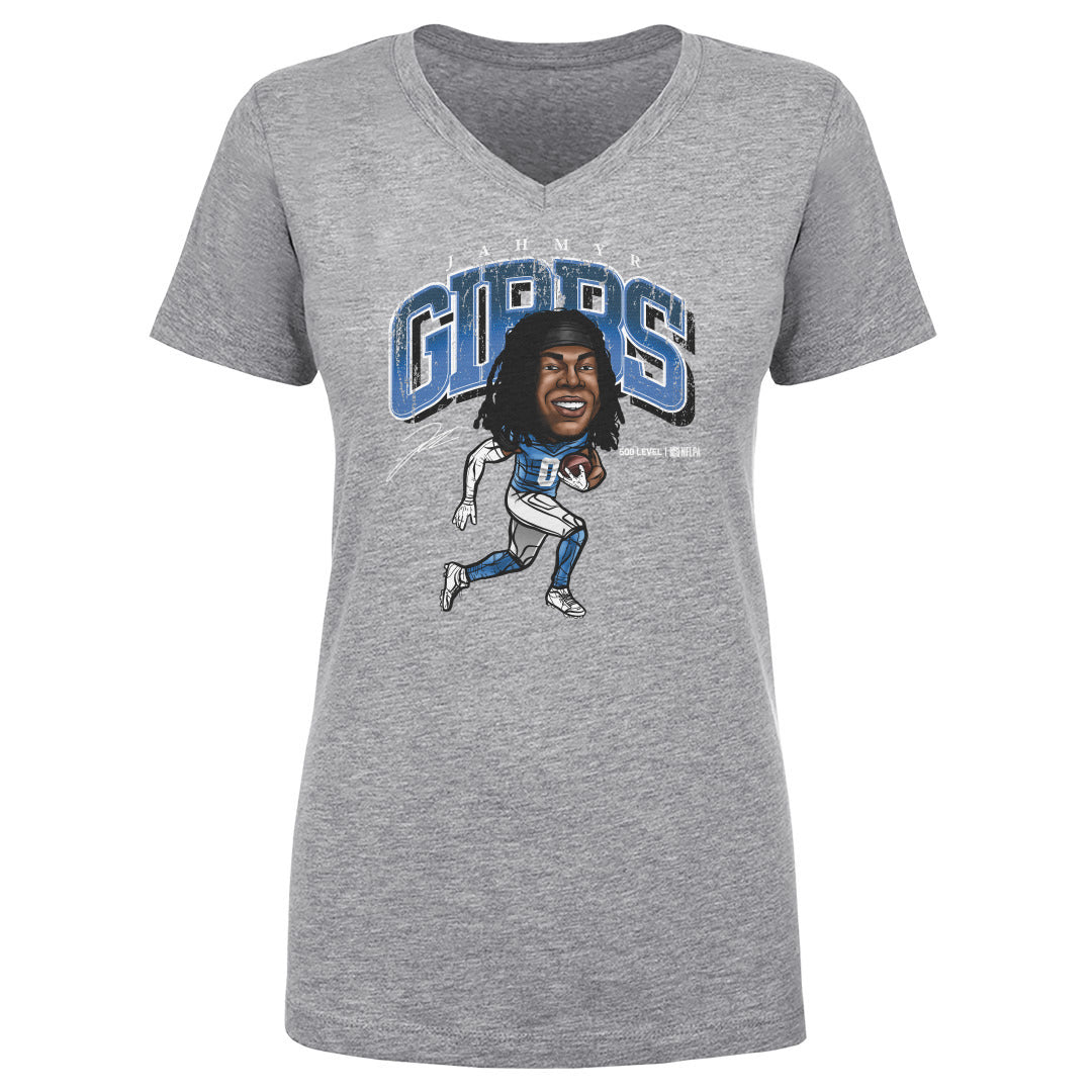 Jahmyr Gibbs Women's V-Neck T-Shirt | 500 LEVEL
