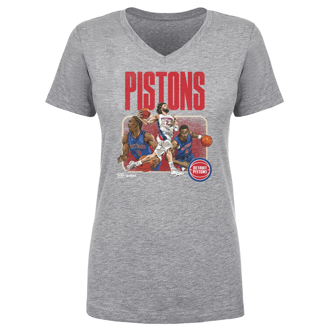 Detroit Pistons Women's V-Neck T-Shirt | 500 LEVEL