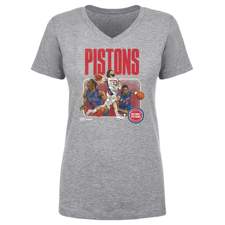 Detroit Pistons Women's V-Neck T-Shirt | 500 LEVEL