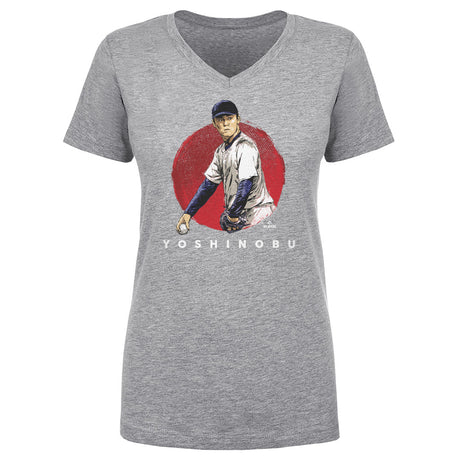 Yoshinobu Yamamoto Women's V-Neck T-Shirt | 500 LEVEL