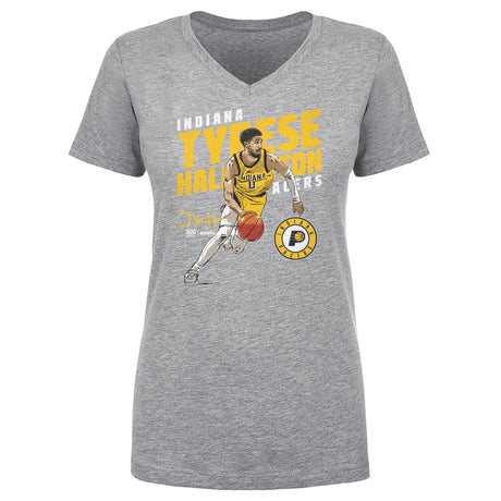 Tyrese Haliburton Women's V-Neck T-Shirt | 500 LEVEL