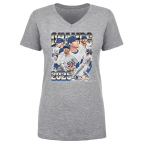 Los Angeles D Baseball Women's V-Neck T-Shirt | 500 LEVEL