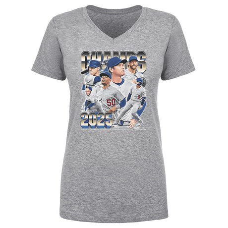 Los Angeles D Baseball Women's V-Neck T-Shirt | 500 LEVEL