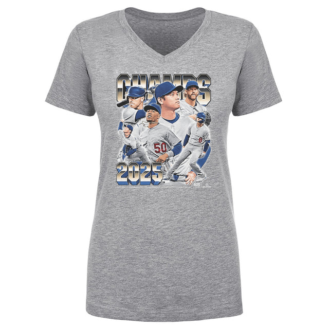 Los Angeles D Baseball Women's V-Neck T-Shirt | 500 LEVEL