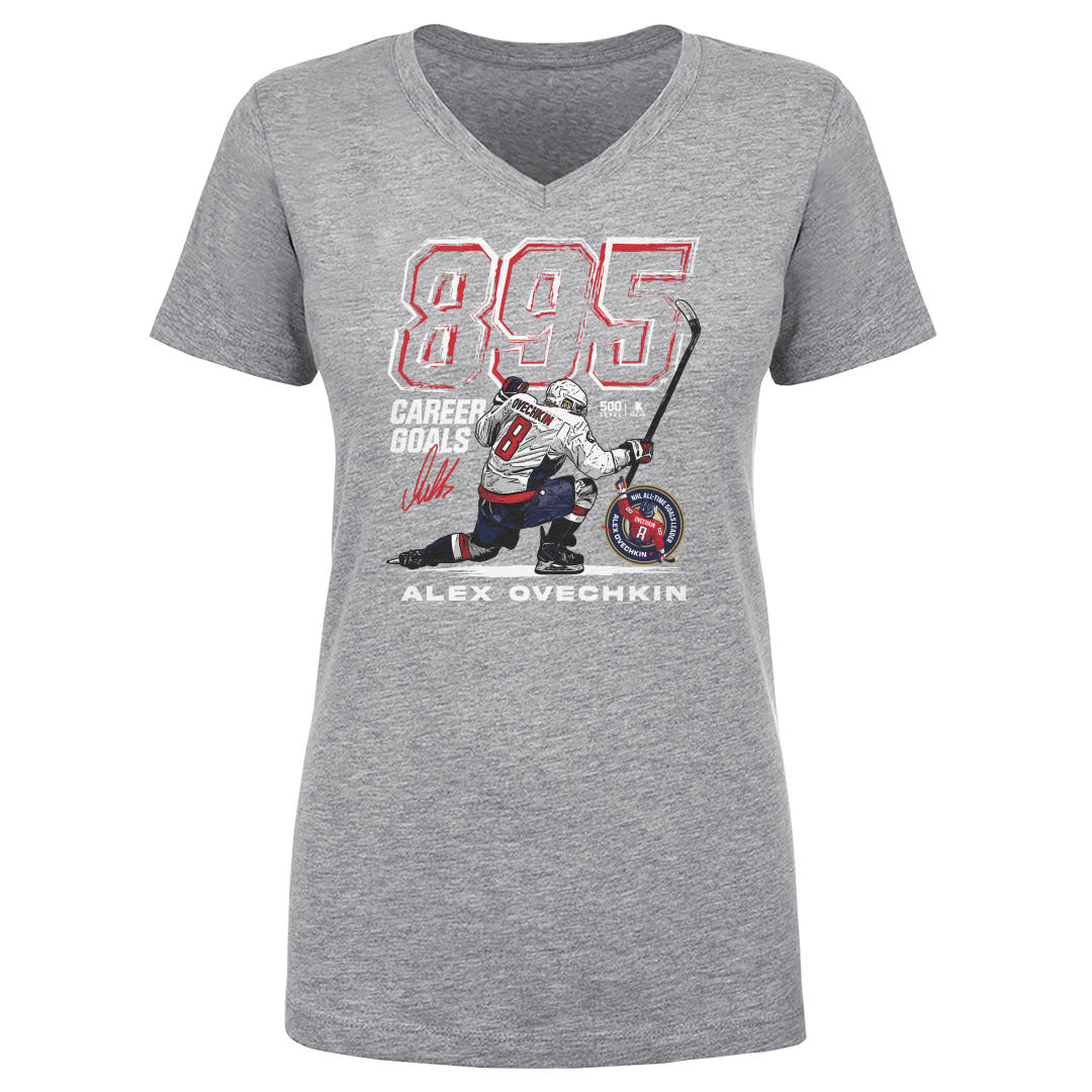 Alex Ovechkin Women's V-Neck T-Shirt | 500 LEVEL