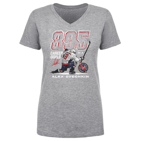 Alex Ovechkin Women's V-Neck T-Shirt | 500 LEVEL