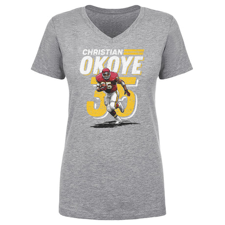 Christian Okoye Women's V-Neck T-Shirt | 500 LEVEL