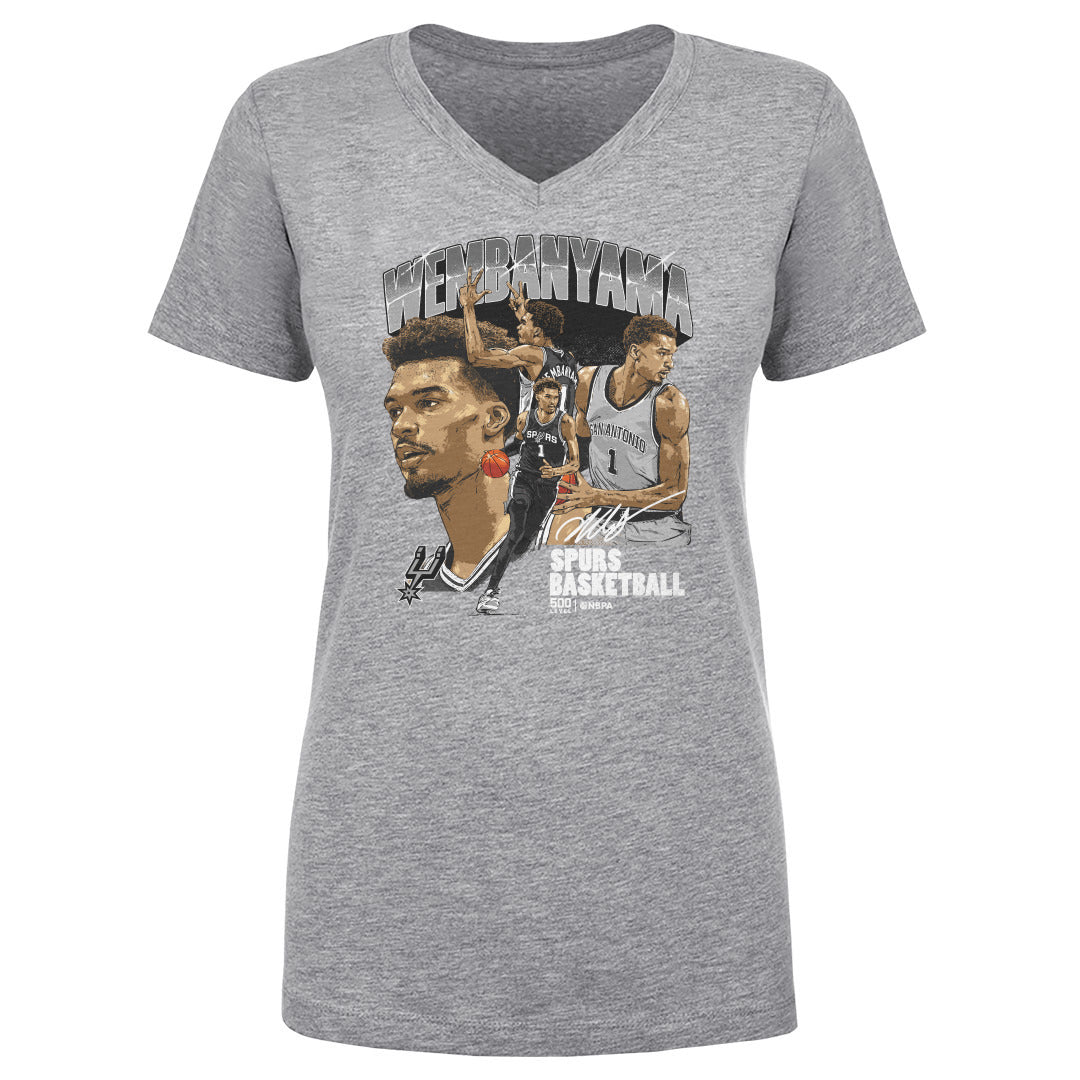 Victor Wembanyama Women's V-Neck T-Shirt | 500 LEVEL