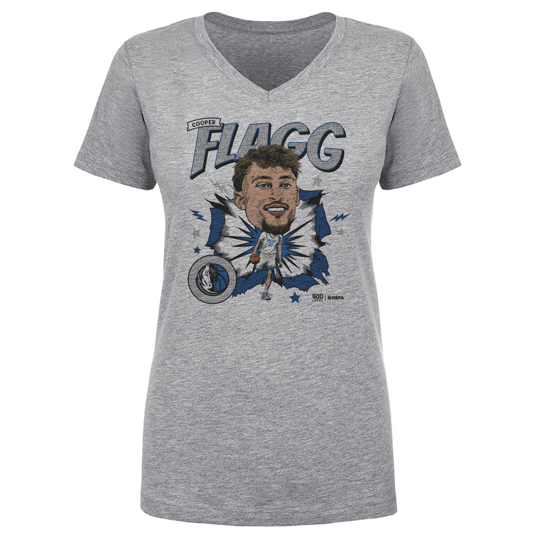 Cooper Flagg Women's V-Neck T-Shirt | 500 LEVEL