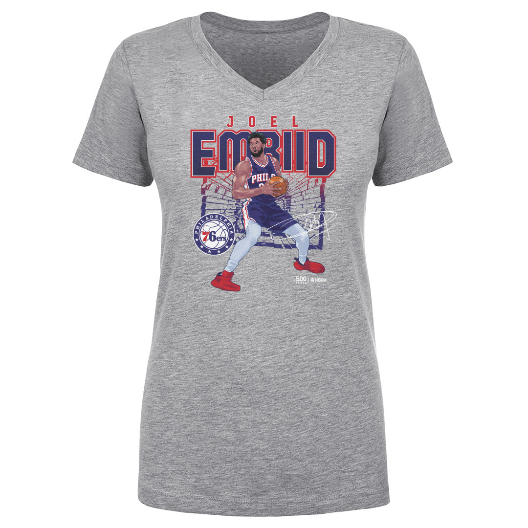 Joel Embiid Women's V-Neck T-Shirt | 500 LEVEL