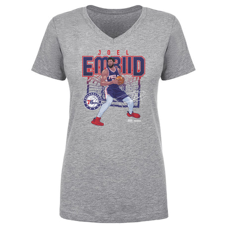 Joel Embiid Women's V-Neck T-Shirt | 500 LEVEL