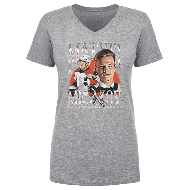 Matvei Michkov Women's V-Neck T-Shirt | 500 LEVEL