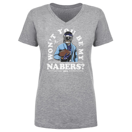 Malik Nabers Women's V-Neck T-Shirt | 500 LEVEL