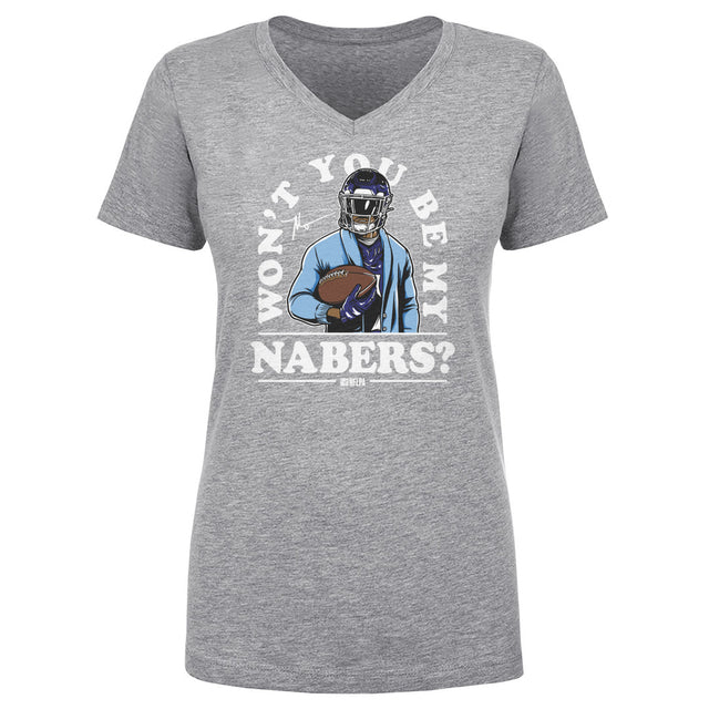 Malik Nabers Women's V-Neck T-Shirt | 500 LEVEL