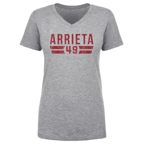 Jake Arrieta Women's V-Neck T-Shirt | 500 LEVEL
