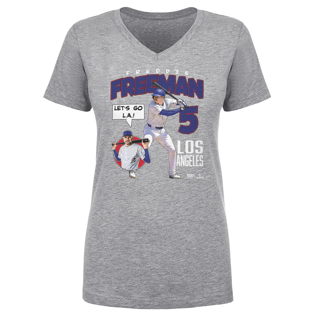 Freddie Freeman Women's V-Neck T-Shirt | 500 LEVEL
