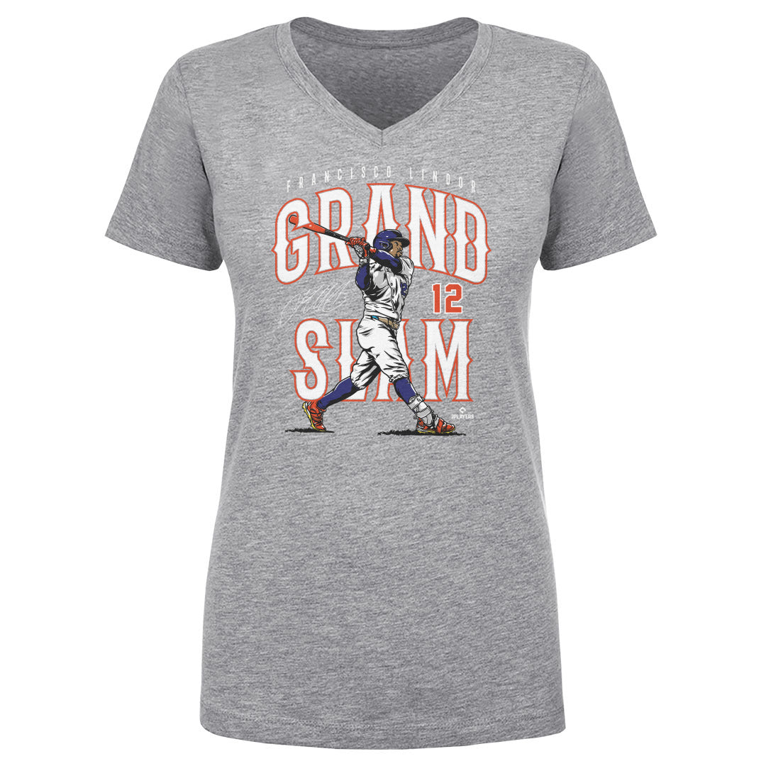 Francisco Lindor Women's V-Neck T-Shirt | 500 LEVEL