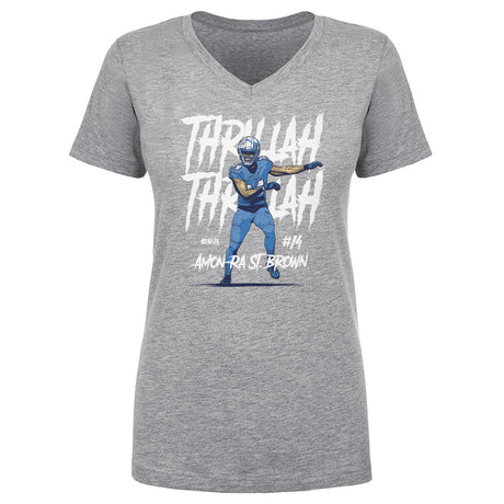 Amon-Ra St. Brown Women's V-Neck T-Shirt | 500 LEVEL