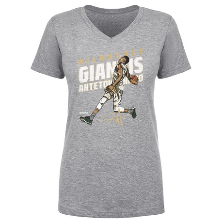 Giannis Antetokounmpo Women's V-Neck T-Shirt | 500 LEVEL