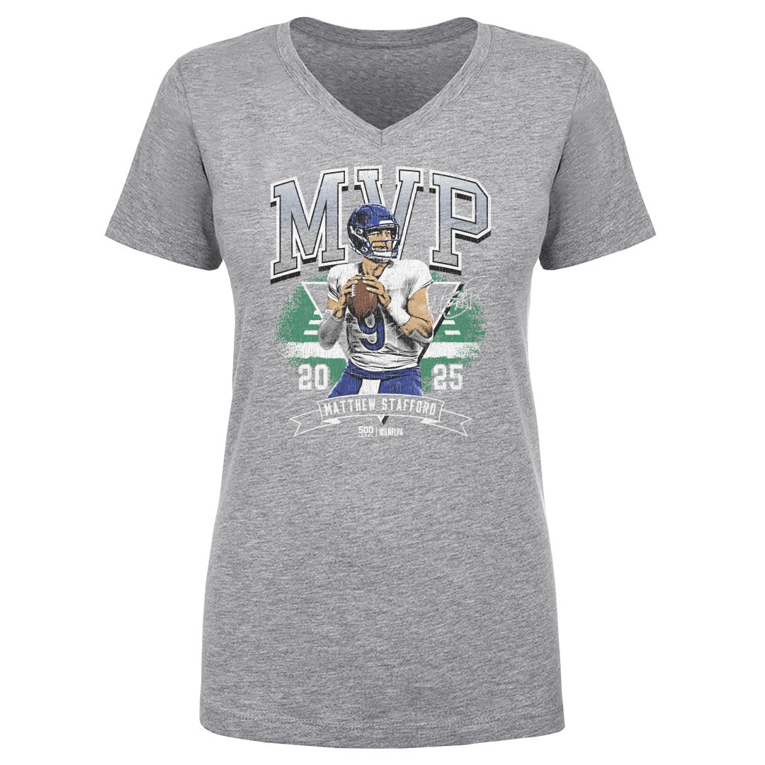 Matthew Stafford Women's V-Neck T-Shirt | 500 LEVEL