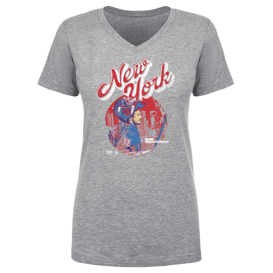 Igor Shesterkin Women's V-Neck T-Shirt | 500 LEVEL