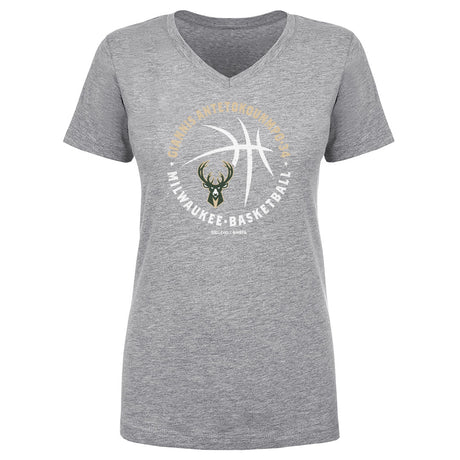 Giannis Antetokounmpo Women's V-Neck T-Shirt | 500 LEVEL